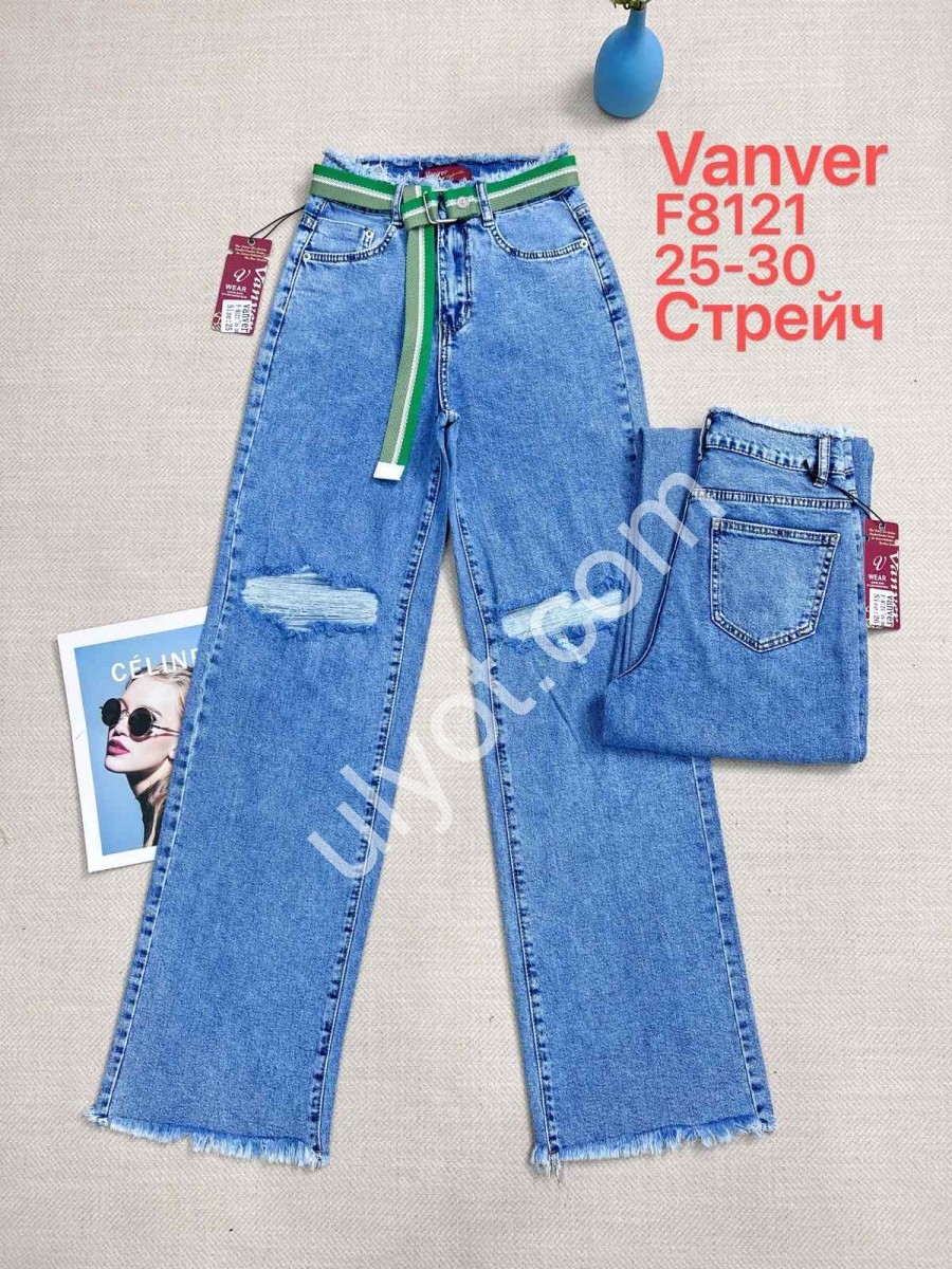 ДЖИНСЫ VANVER (25-30) СВ.СИНИЙ 8121