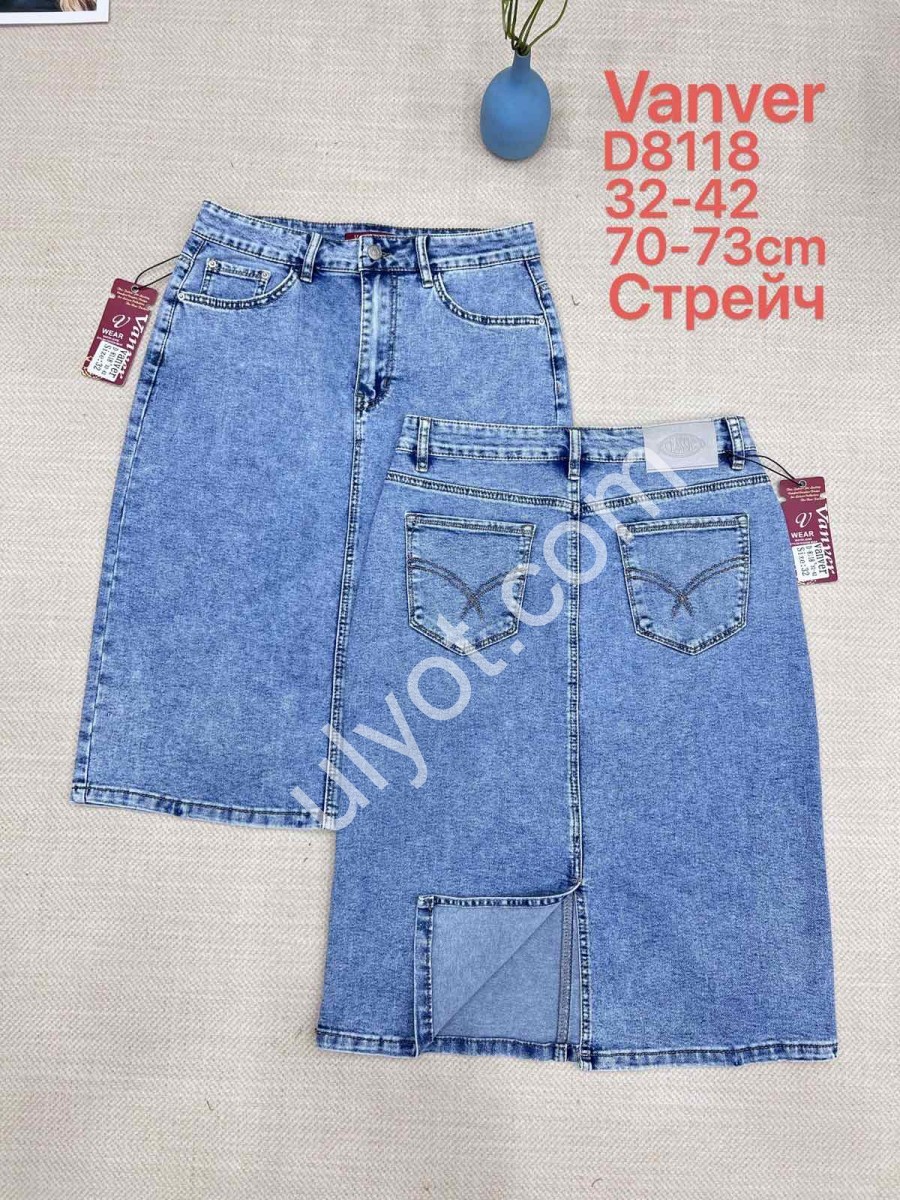Спідниця VANVER (32-42) СВ.СИНІЙ 8118
