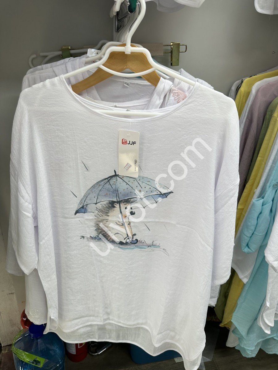 БЛУЗКА JJF (XL-4XL) БІЛИЙ 395