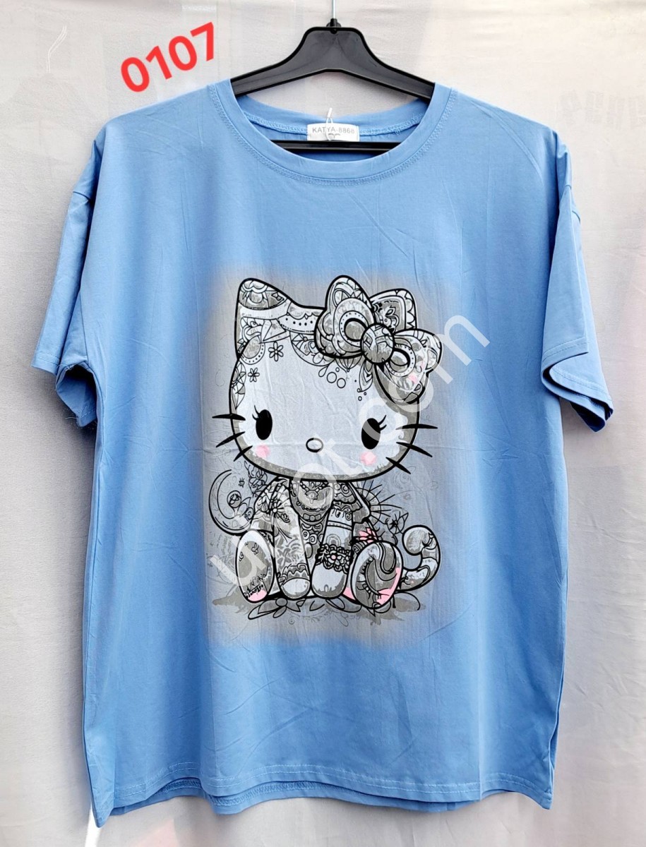 ФУТБОЛКА HELLO KITTY (ONE SIZE 48/54) БЕЛЫЙ 0107