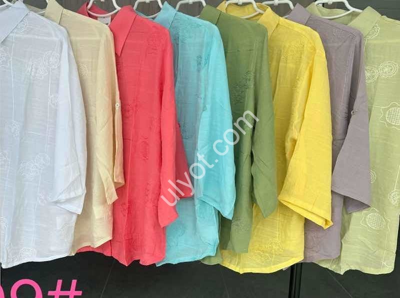 Блуза (XL-4XL) ЛИЛОВИЙ 109