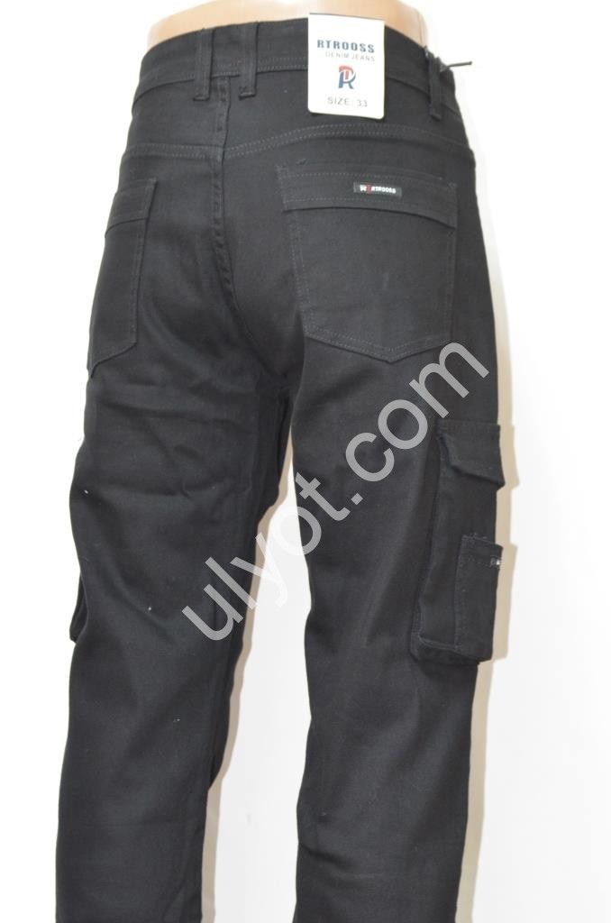 ДЖИНСЫ RTROOSS (30-38) ЧЕРНЫЙ 8086