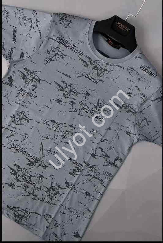 ФУТБОЛКА (2XL-6XL) СІРИЙ+ЧОРНИЙ 1106