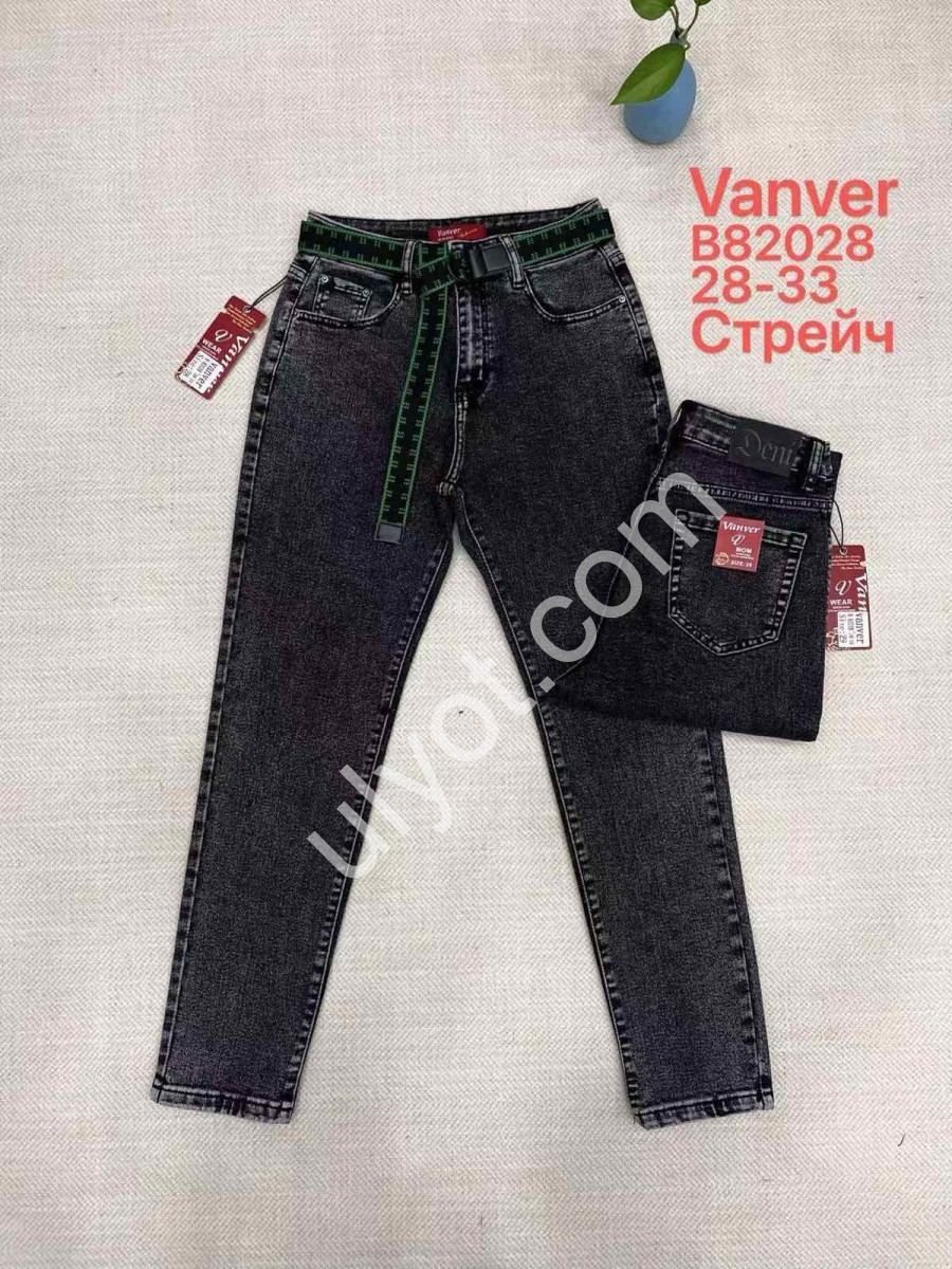 ДЖИНСЫ VANVER (28-33) Т.СЕРЫЙ 82028