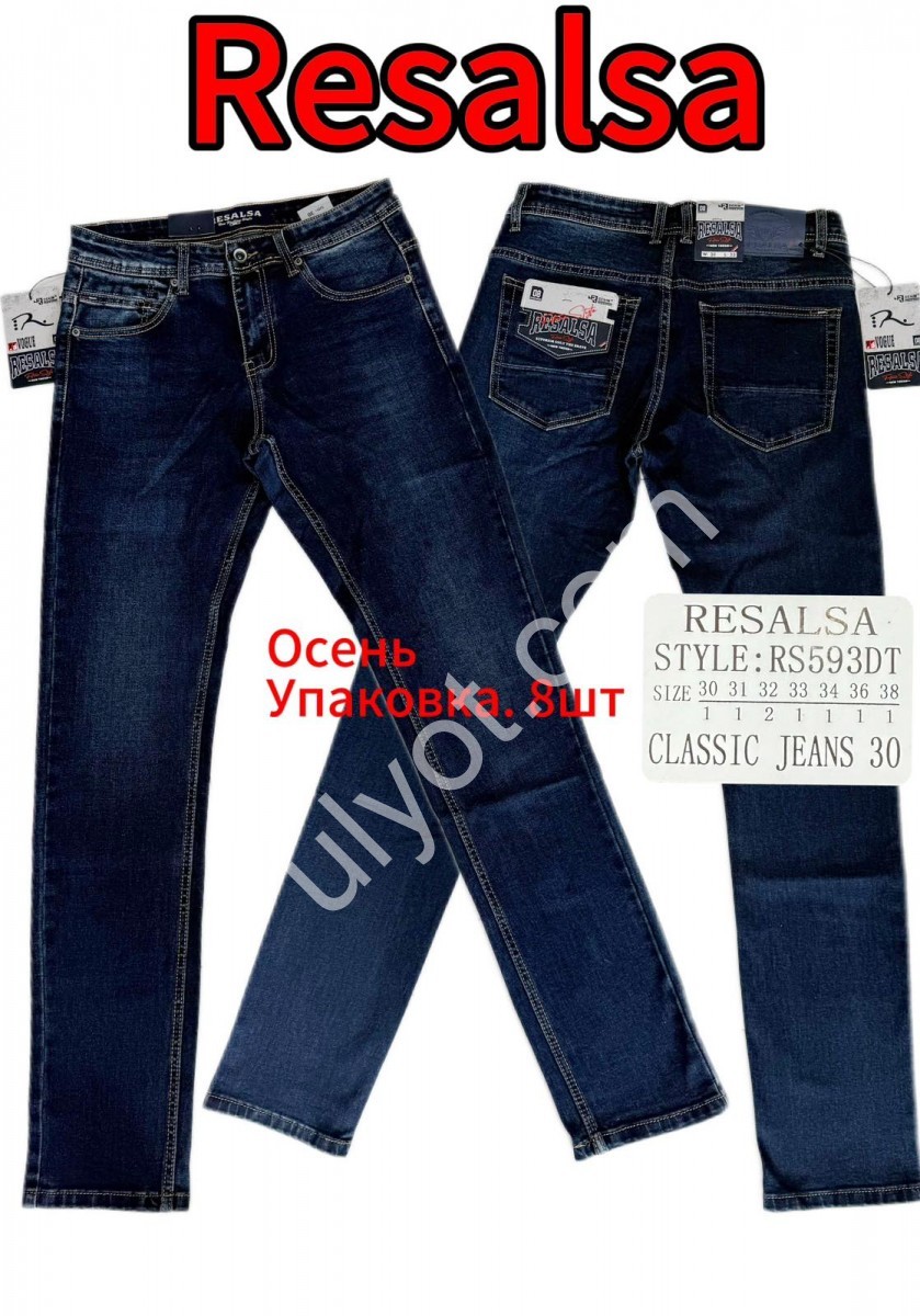 ДЖИНСИ RESALSA (30-38) Т.СИНІЙ RS593
