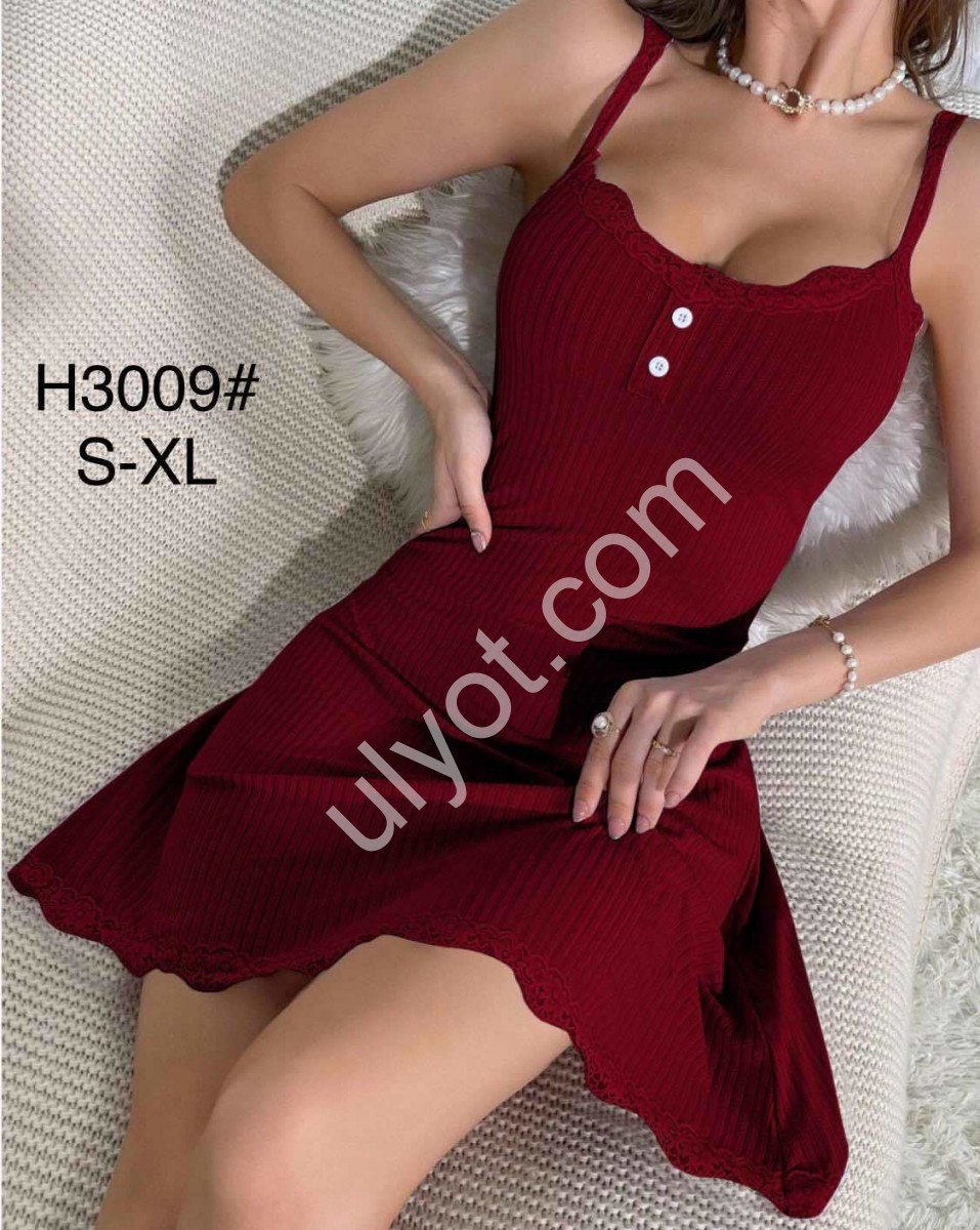 НОЧНУШКА (S-XL) КРАСНЫЙ H3009