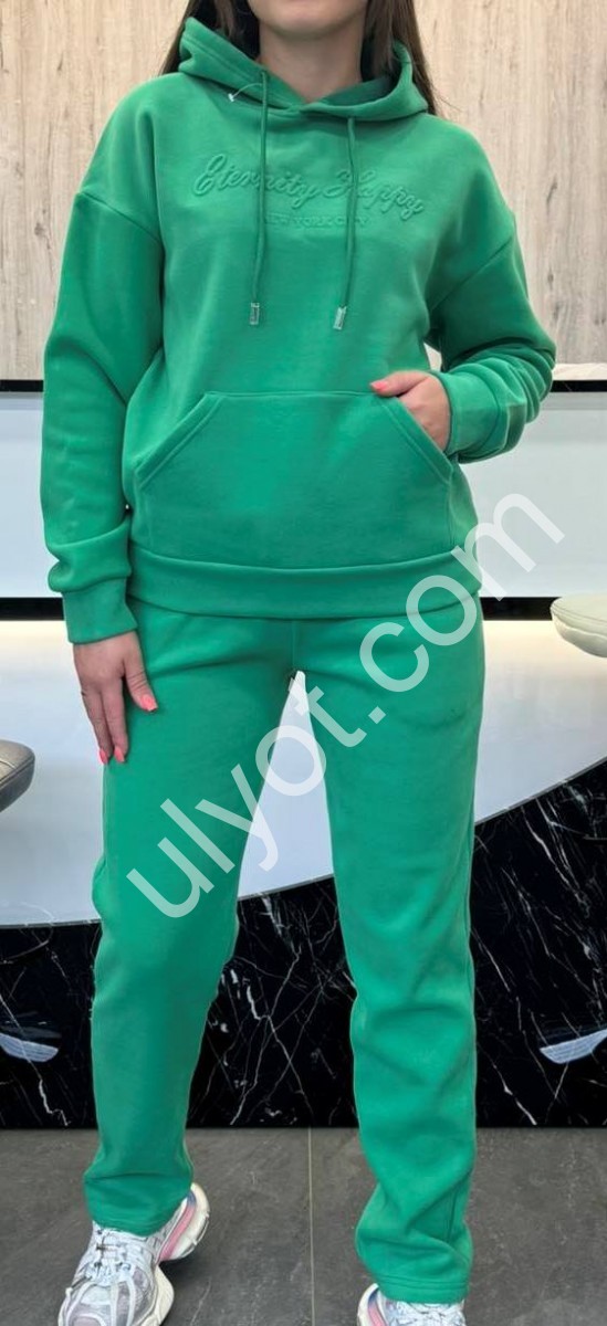 СПОРТ.КОСТЮМ (M-3XL) АПРЯМЫЕ ЗЕЛЕНЫЙ МИКРОМЕХ 5020