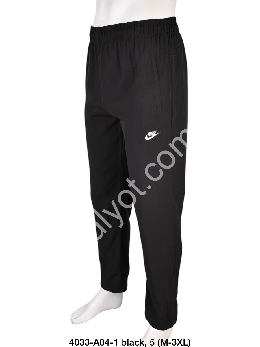 СПОРТ.ШТАНЫ N02 (M-3XL) ПРЯМОЙ ЧЕРНЫЙ A04-1