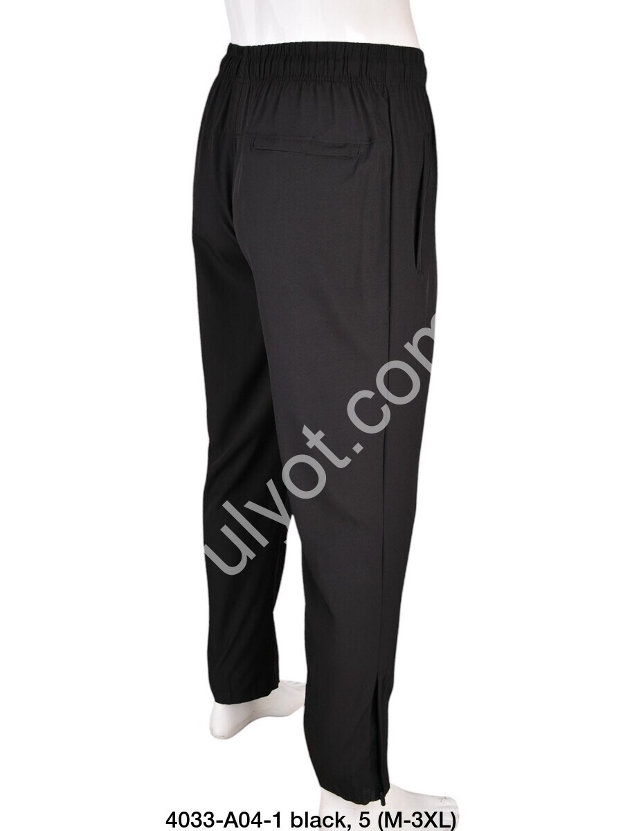 СПОРТ.ШТАНЫ N02 (M-3XL) ПРЯМОЙ ЧЕРНЫЙ A04-1