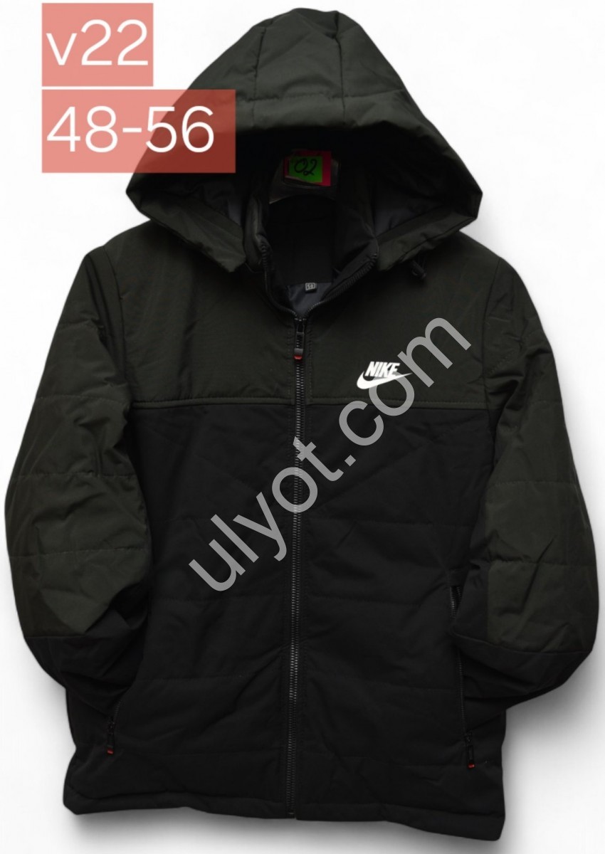 КУРТКА N02 (48-56) ХАКИ+ЧЕРНЫЙ V22