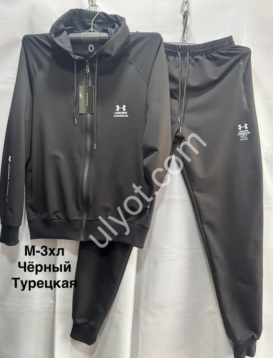 СПОРТ.КОСТЮМ U18 (M-3XL) МАНЖЕТ ЧЕРНЫЙ 