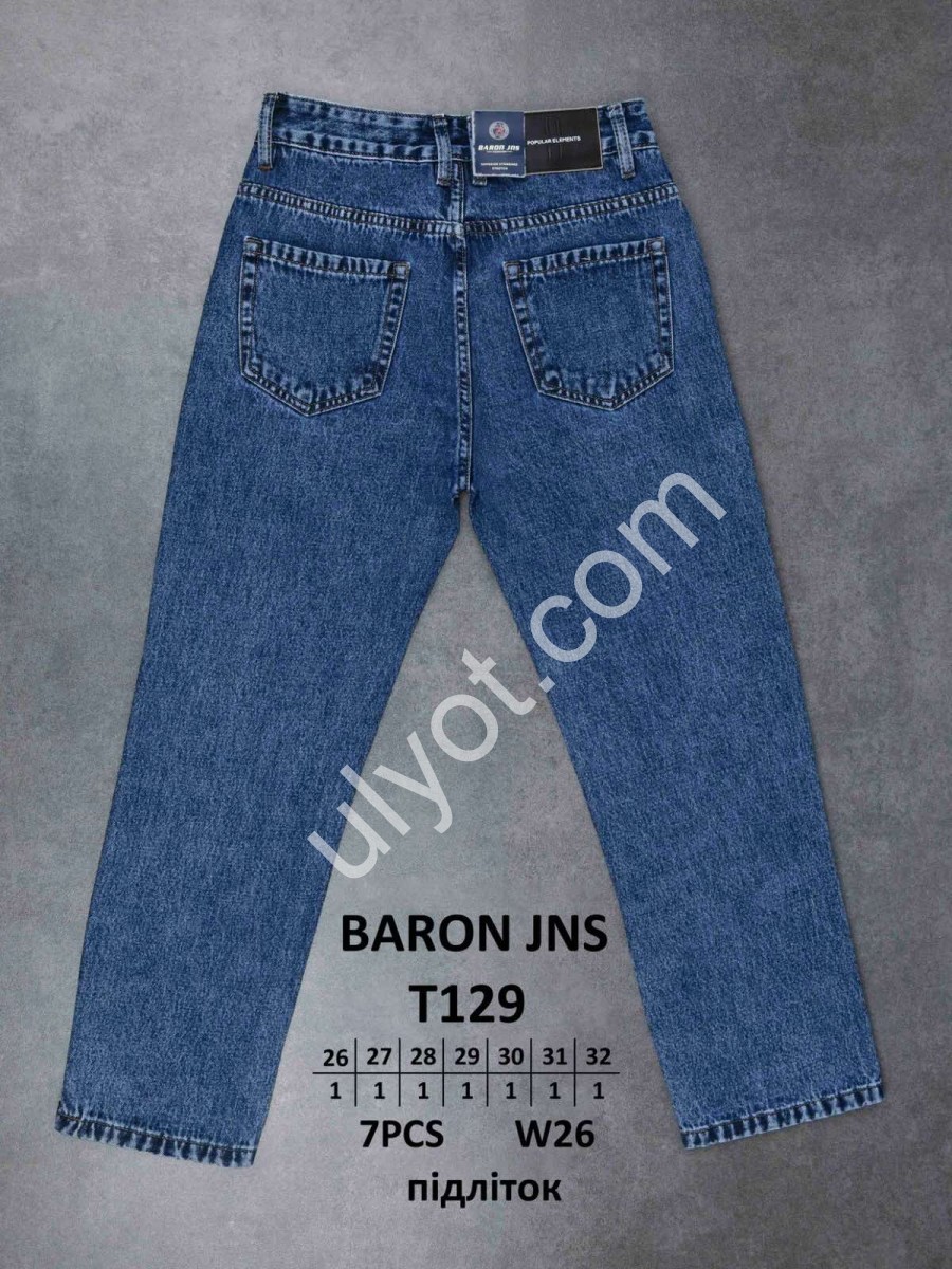 ДЖИНСИ BARON (26-32) Т.СИНІЙ T129