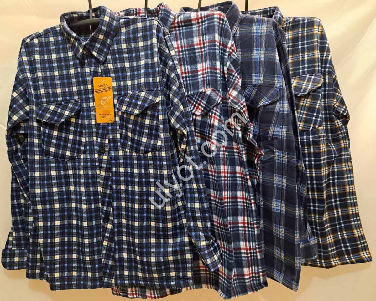 РУБАШКА (XL-5XL) ФЛИС МИКС C18