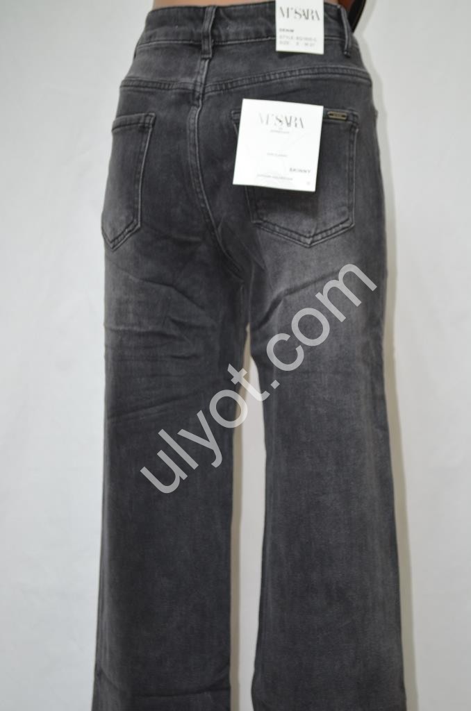 ДЖИНСЫ M.SARA (XS-XL) ГРАФИТ 1600-C