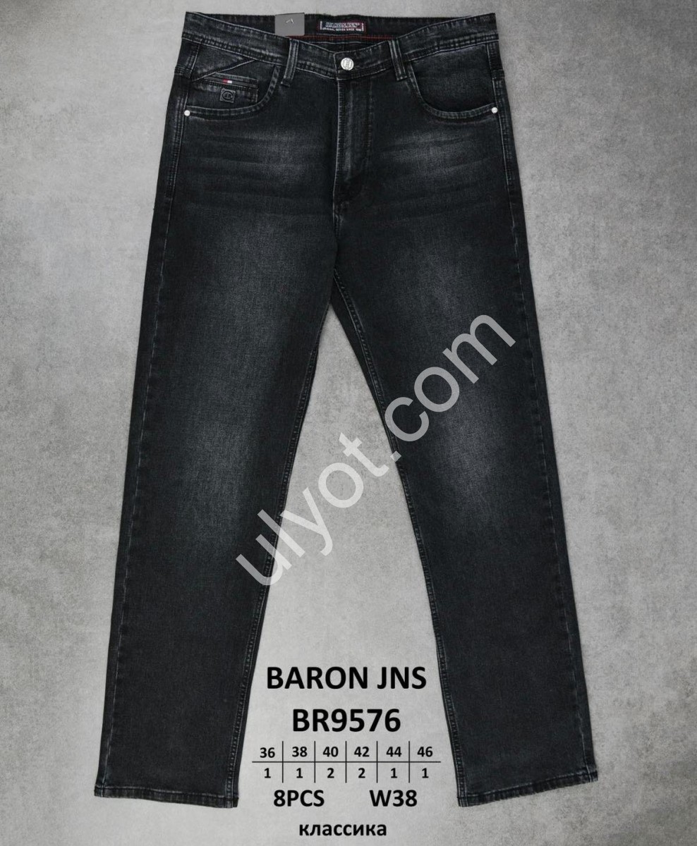 ДЖИНСИ BARON (36-46) ЧОРНИЙ 9576