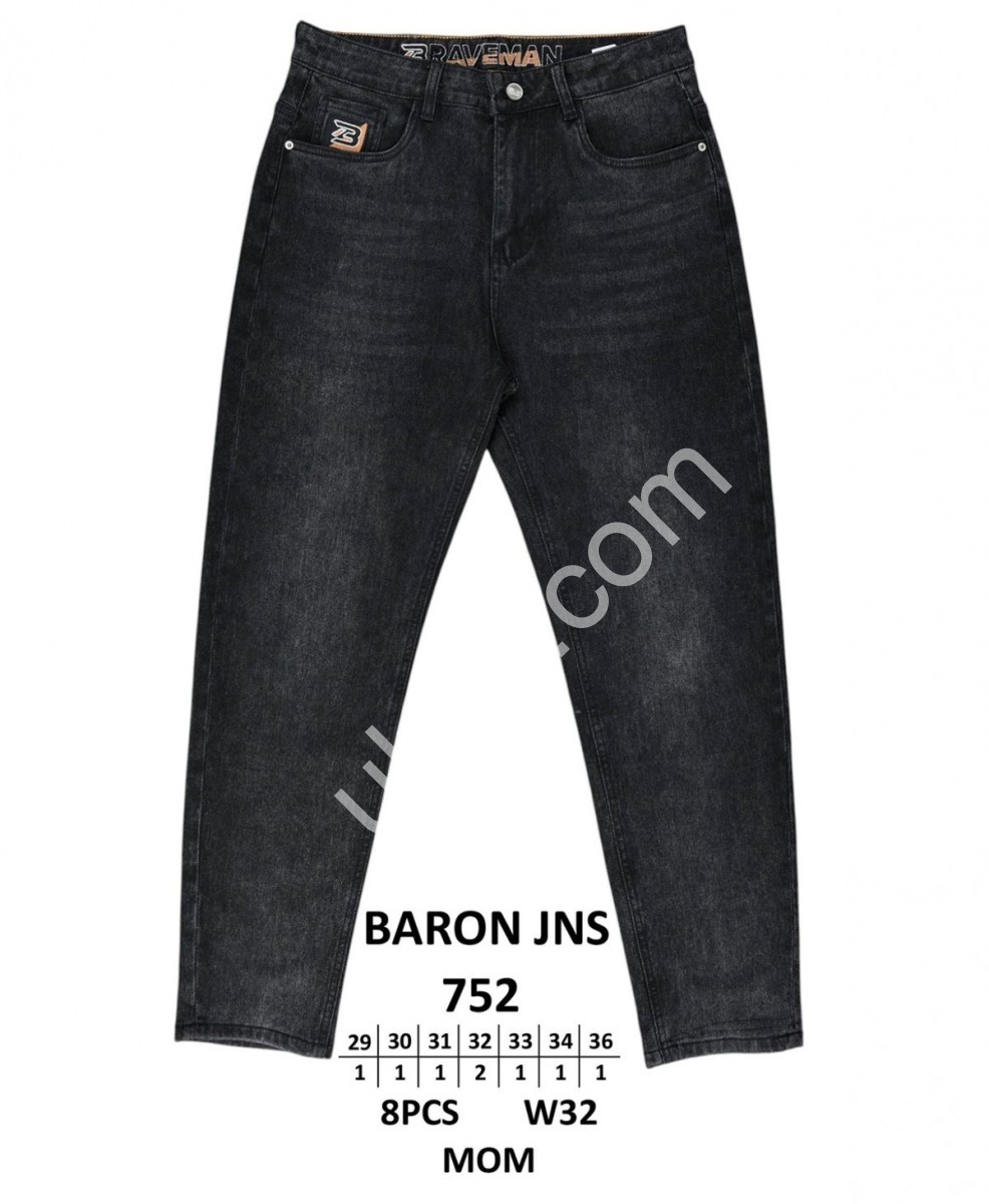 ДЖИНСЫ BARON (29-36) ЧЕРНЫЙ 752