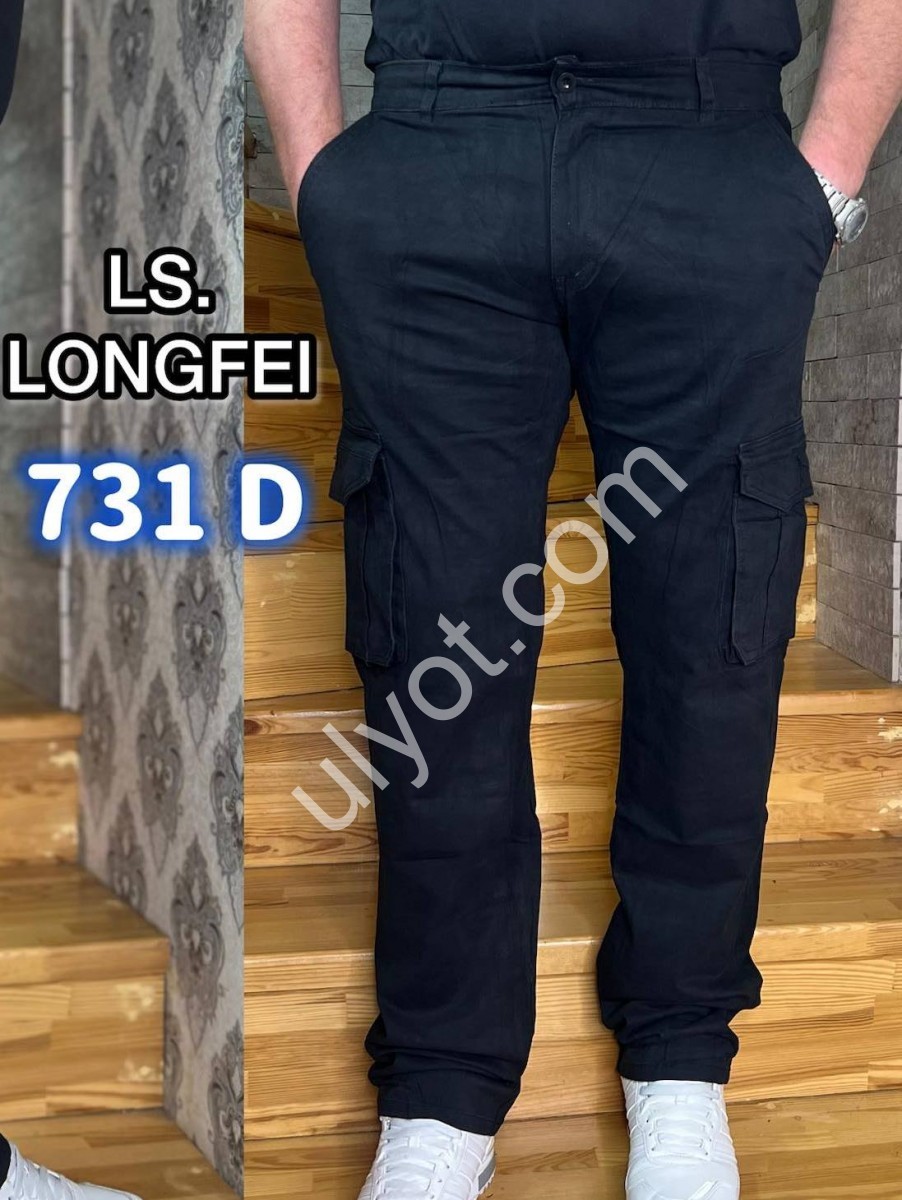 ДЖИНСИ LS LONGFEI (32-42) ЧОРНИЙ 731D