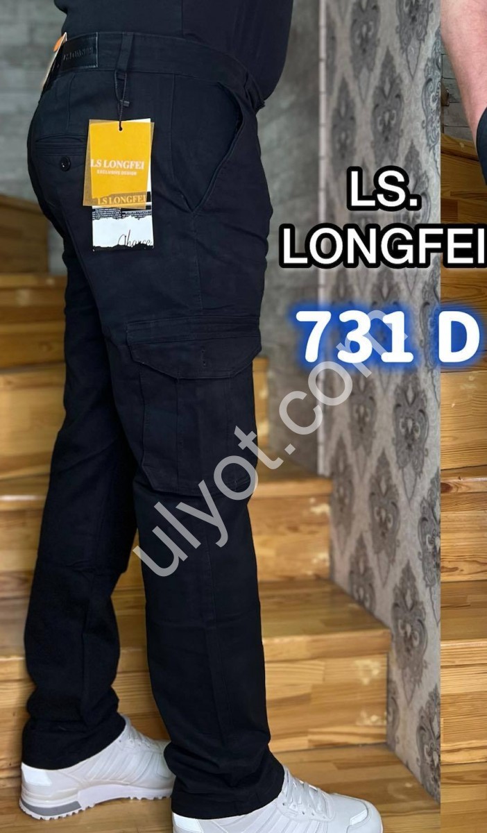 ДЖИНСИ LS LONGFEI (32-42) ЧОРНИЙ 731D