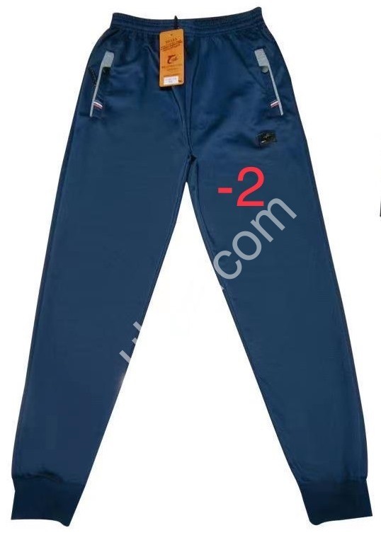 СПОРТ.ШТАНЫ (XL-5XL) ФЛИС МАНЖЕТ Т.СИНИЙ 116