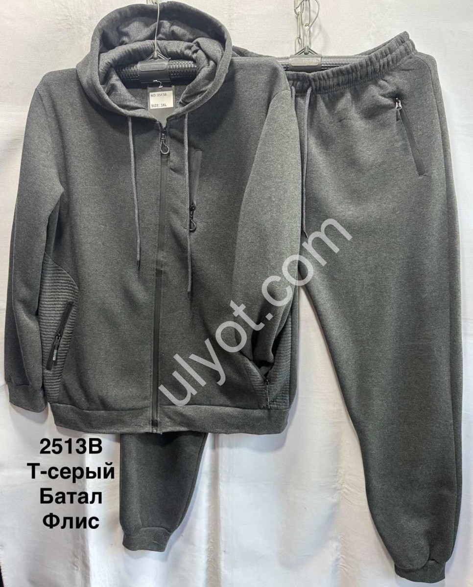 СПОРТ.КОСТЮМ (3XL-7XL) МАНЖЕТ ГРАФИТ 2513В