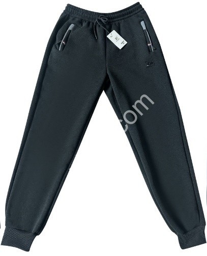 СПОРТ.ШТАНИ (XL-5XL) ФЛІС МАНЖЕТ ГРАФІТ 0004