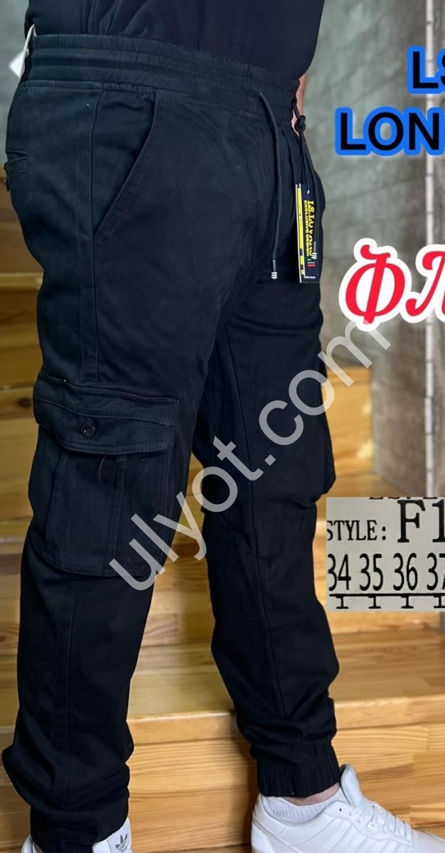 ДЖОГГЕРЫ LONGFEI (34-42) ФЛИС ЧЕРНЫЙ 1069D