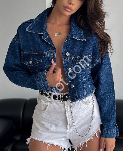КУРТКА ДЖИНСОВАЯ TOP SHOP (S-L) Т.СИНИЙ 1088