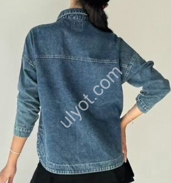 РУБАШКА ДЖИНСОВАЯ TOP SHOP (S-L) Т.СИНИЙ 3410