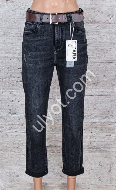 ДЖИНСИ M.SARA (S-2XL) ГРАФІТ 3673-A
