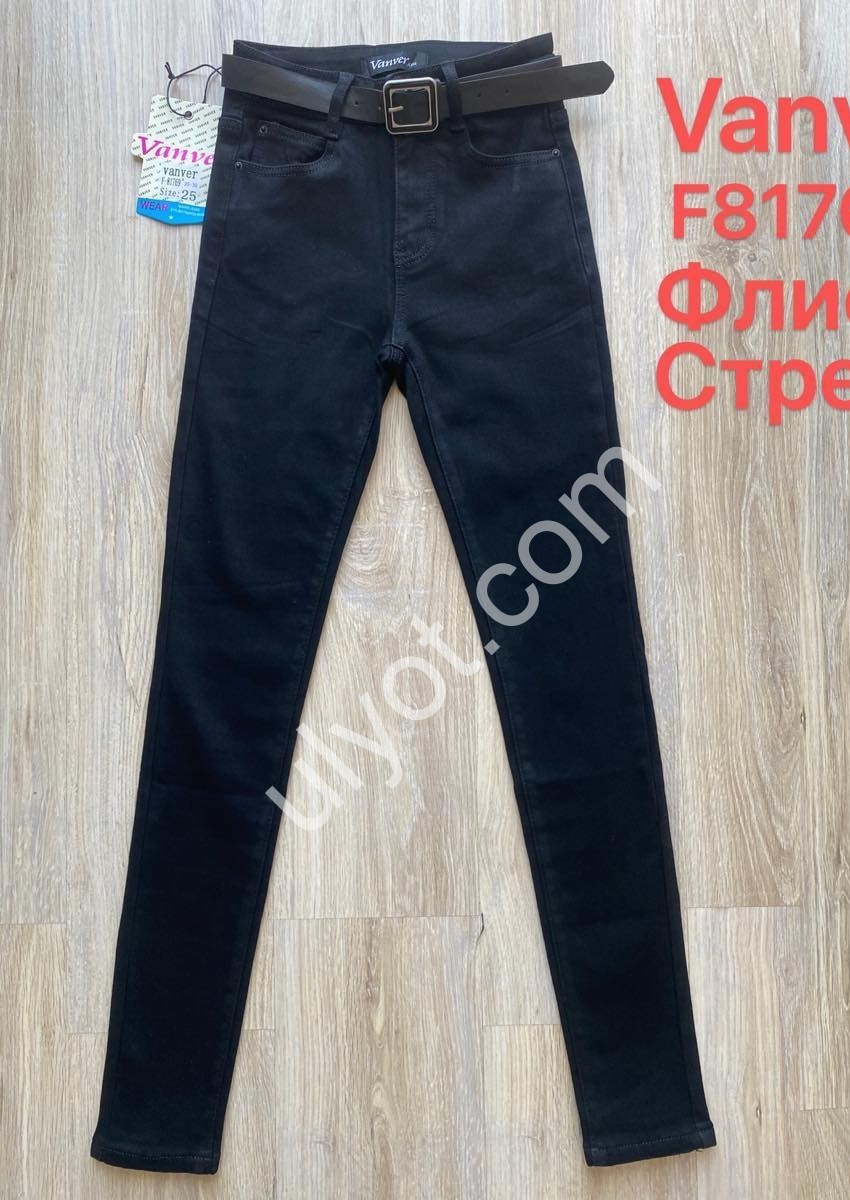 ДЖИНСИ VANVER (25-30) ФЛІС ЧОРНИЙ F81769