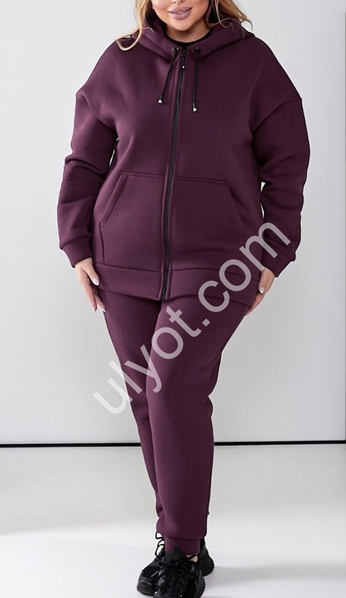 СПОРТ.КОСТЮМ (50-56) ФЛІС МАНЖЕТ БОРДО 571
