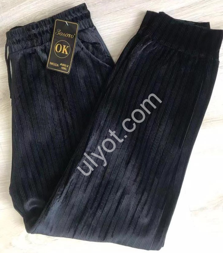 ШТАНИ (5XL-7XL) Хутро МАНЖЕТ ЧОРНИЙ 961-2