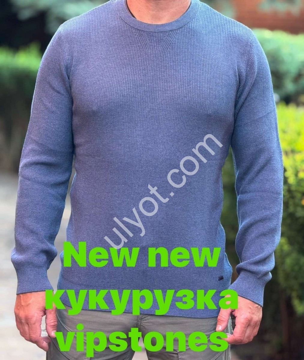 СВІТЕР VIP STONES (M-2XL) СИНІЙ 5950