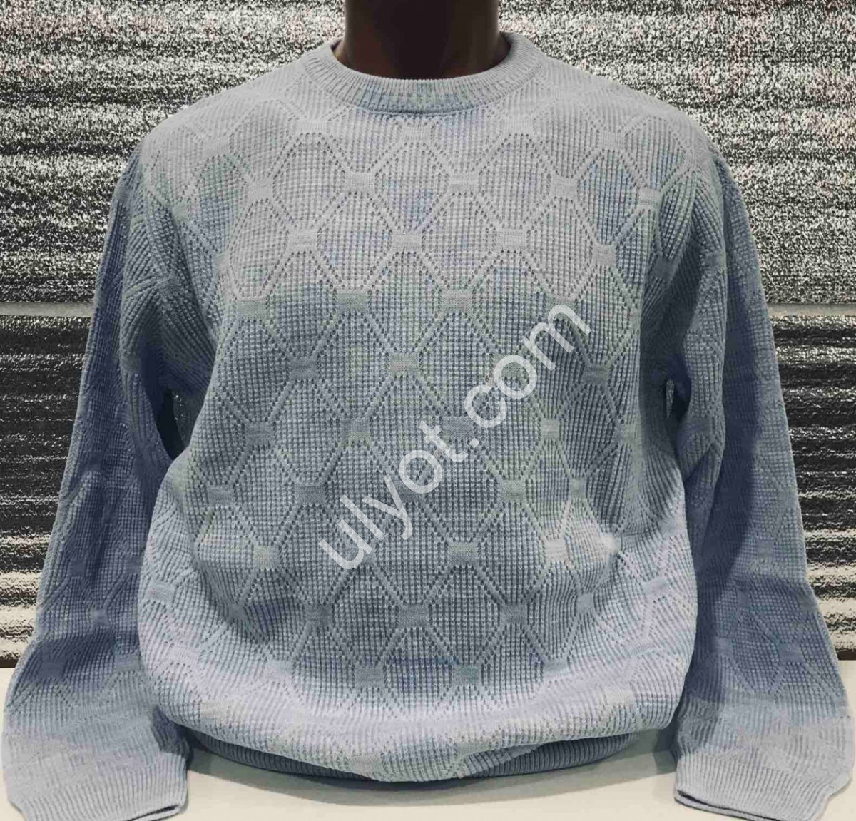 СВИТЕР CASHMERE (M-XL) ГОЛУБОЙ 6445