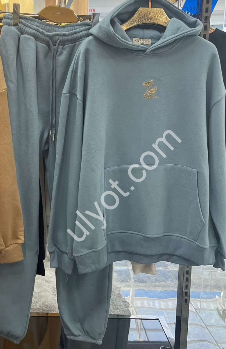 КОСТЮМ (XL-4XL) ФЛІС СИНІЙ B142