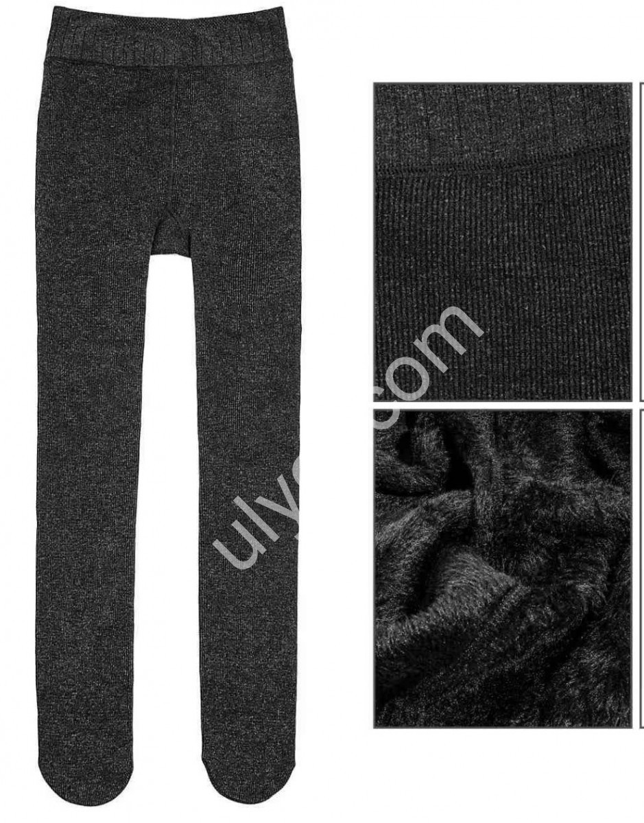 КОЛГОТИ (ONE SIZE 4XL-8XL) Хутро Графіт 878