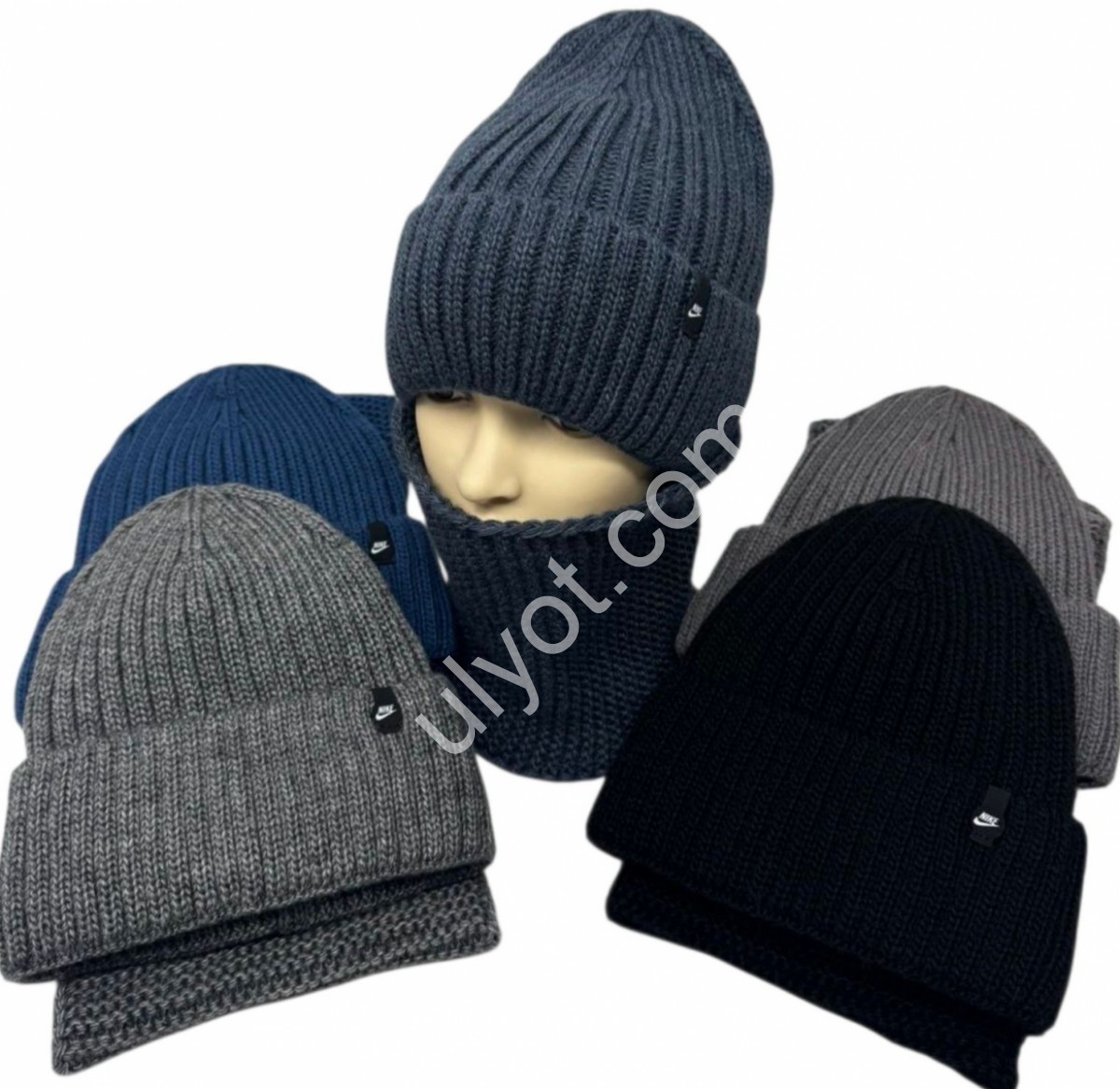 Фото 1 ШАПКА+ХОМУТ N02 (ONE SIZE 54-58) ФЛІС МІКС