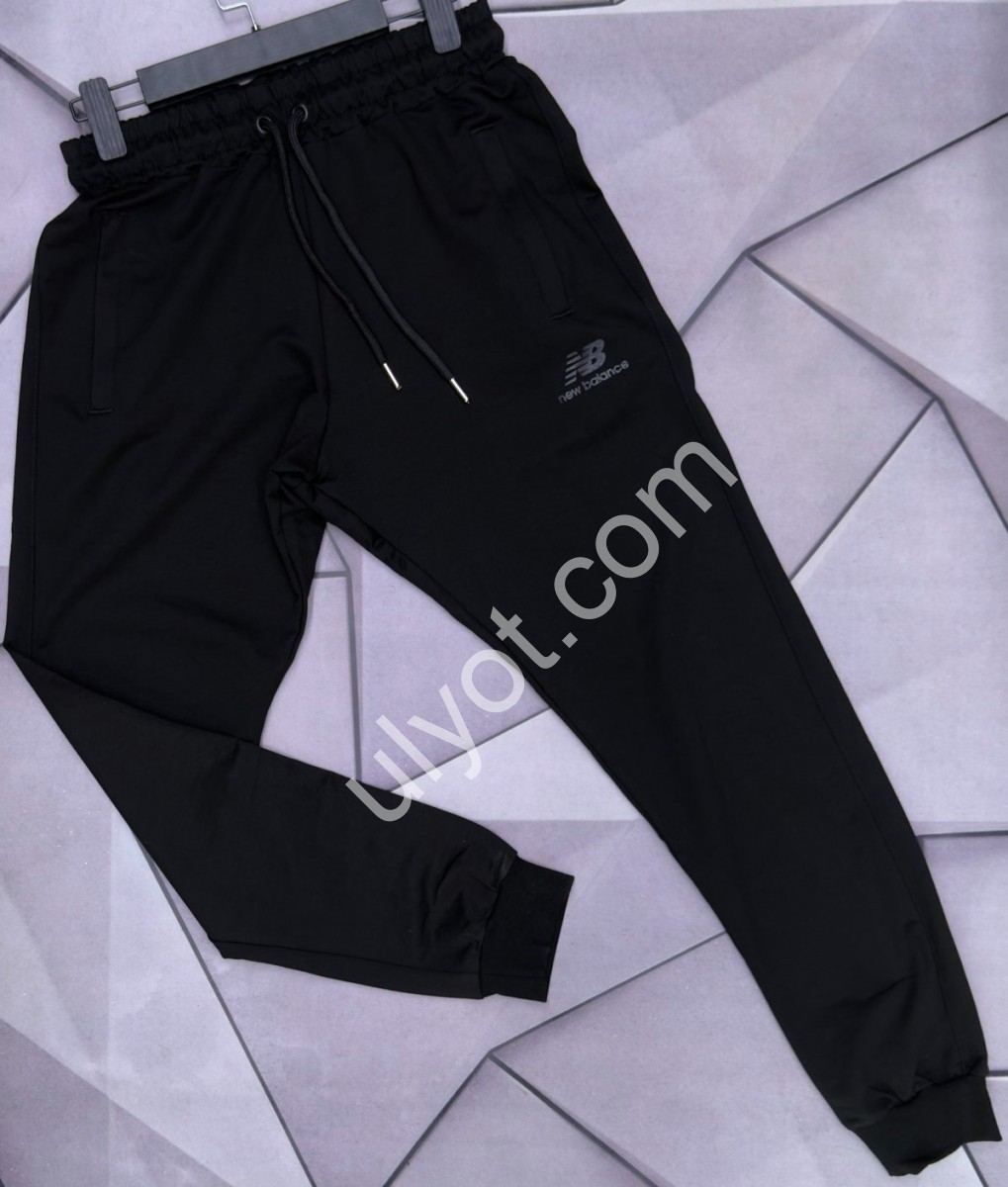 СПОРТ.ШТАНЫ NB02 (S-2XL) МАНЖЕТ ЧЕРНЫЙ 3