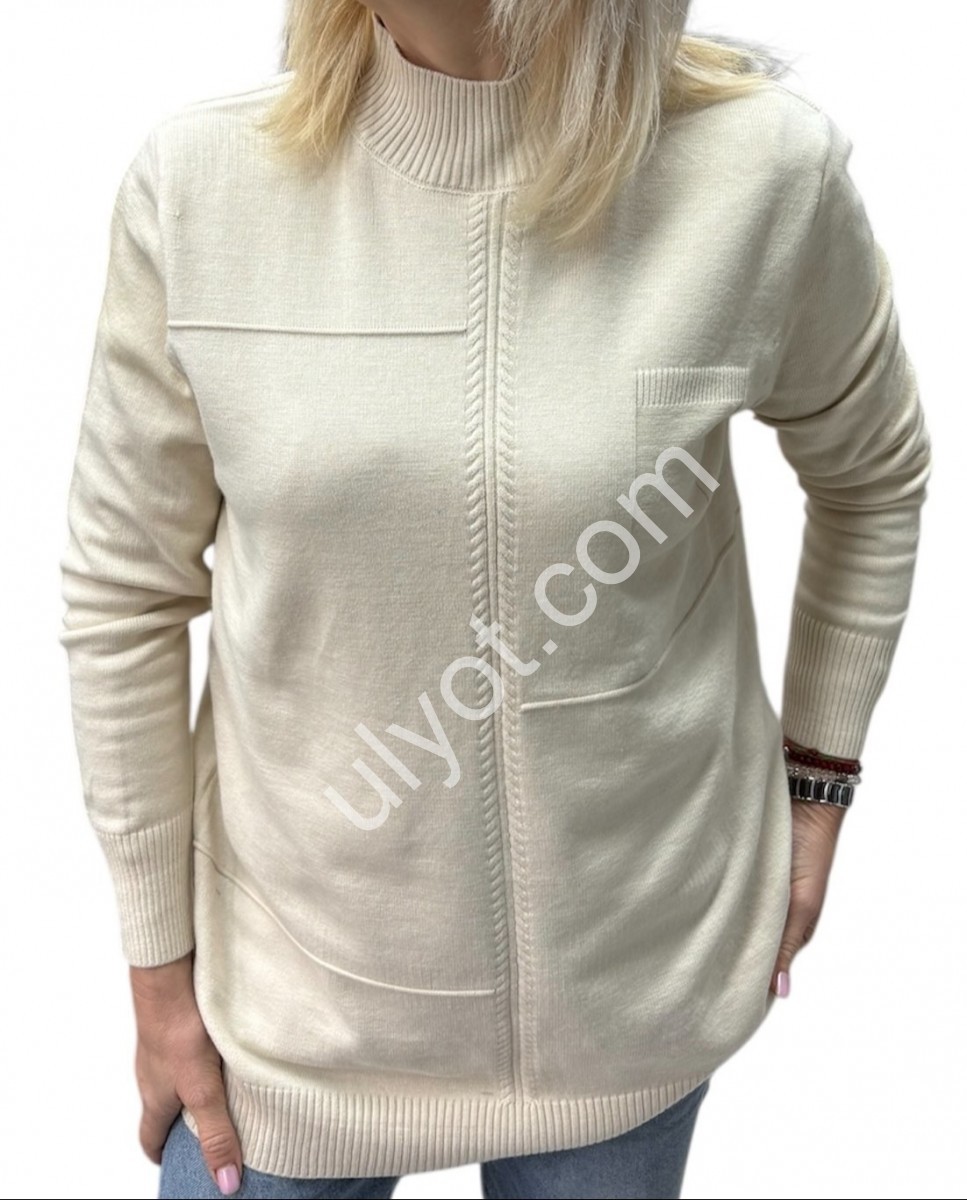 Фото 2 СВИТЕР СТОЙКА (ONE SIZE 46-52) МИКС 24029