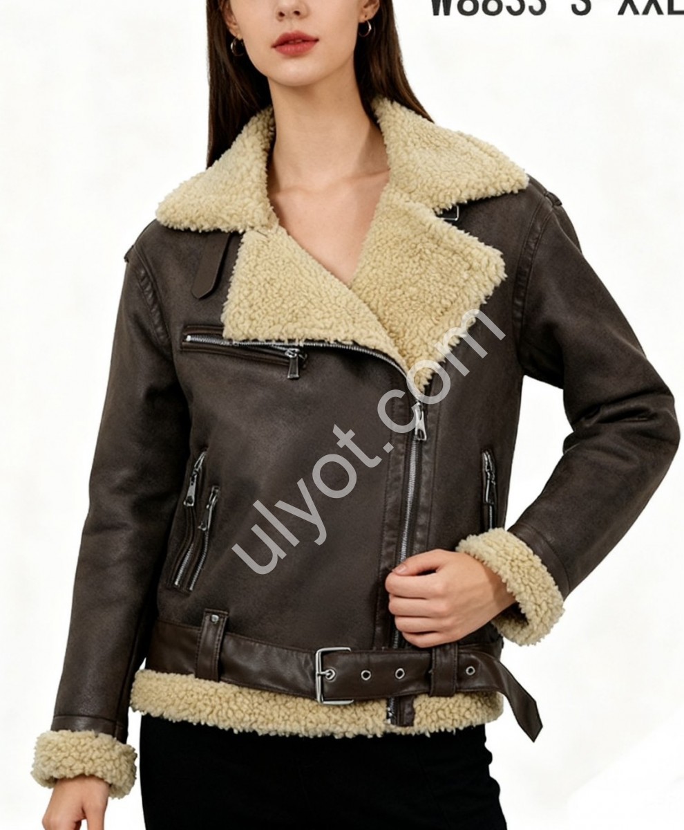 ДУБЛЕНКА AOLONG (S-2XL) КОРИЧНЕВИЙ 8833