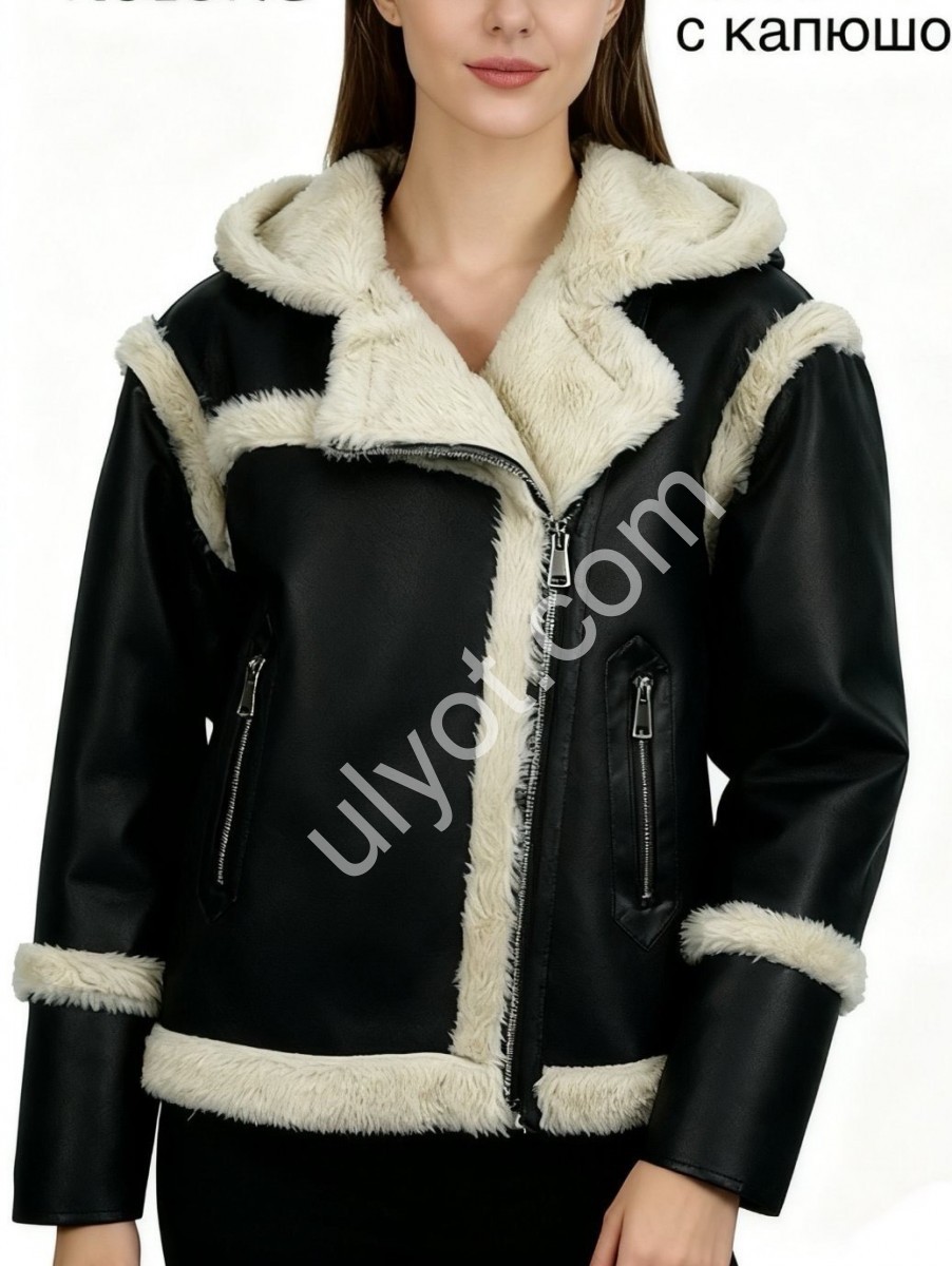 ДУБЛЕНКА AOLONG (S-2XL) ЧОРНИЙ 8852