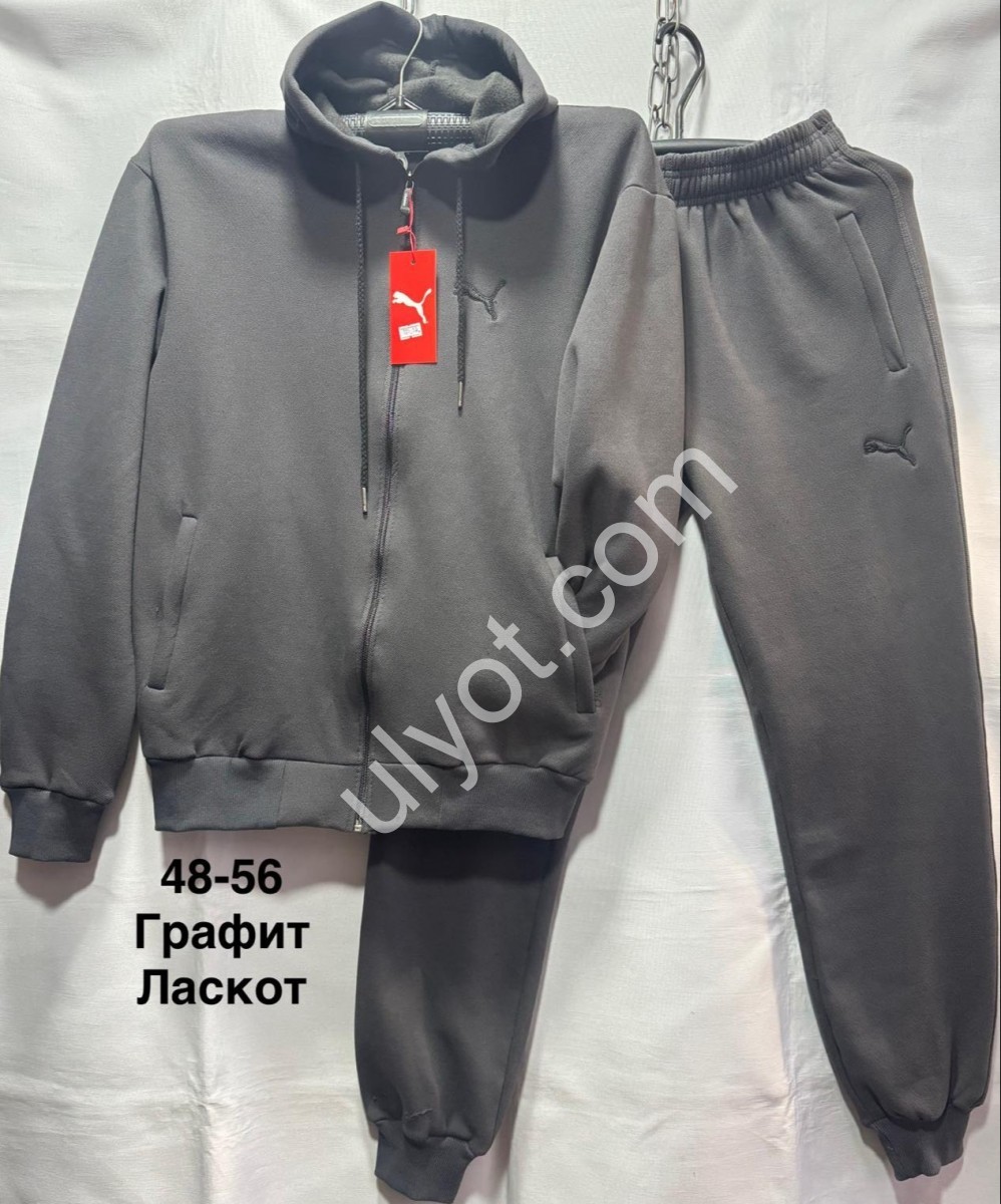 СПОРТ.КОСТЮМ P15 (48-56) ФЛИС МАНЖЕТ ГРАФИТ 