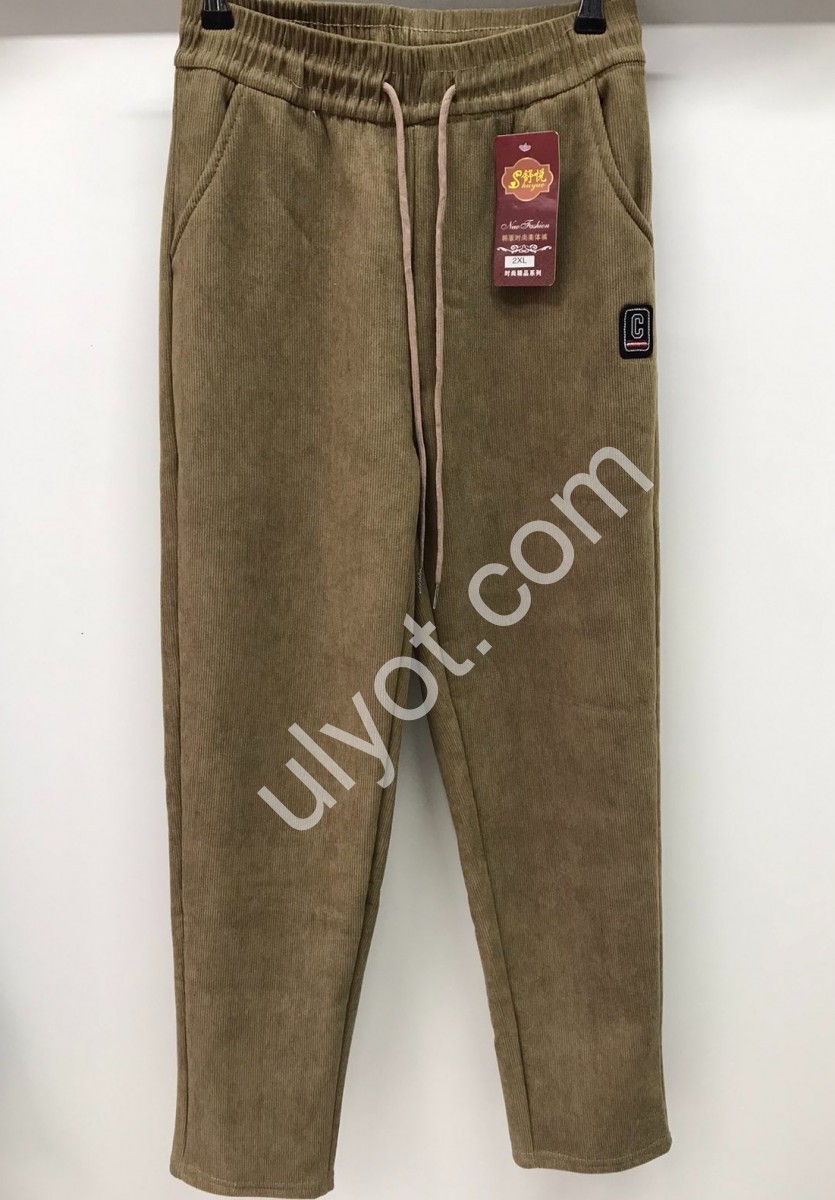 ШТАНЫ (2XL-6XL) МЕХ БЕЖ 2037