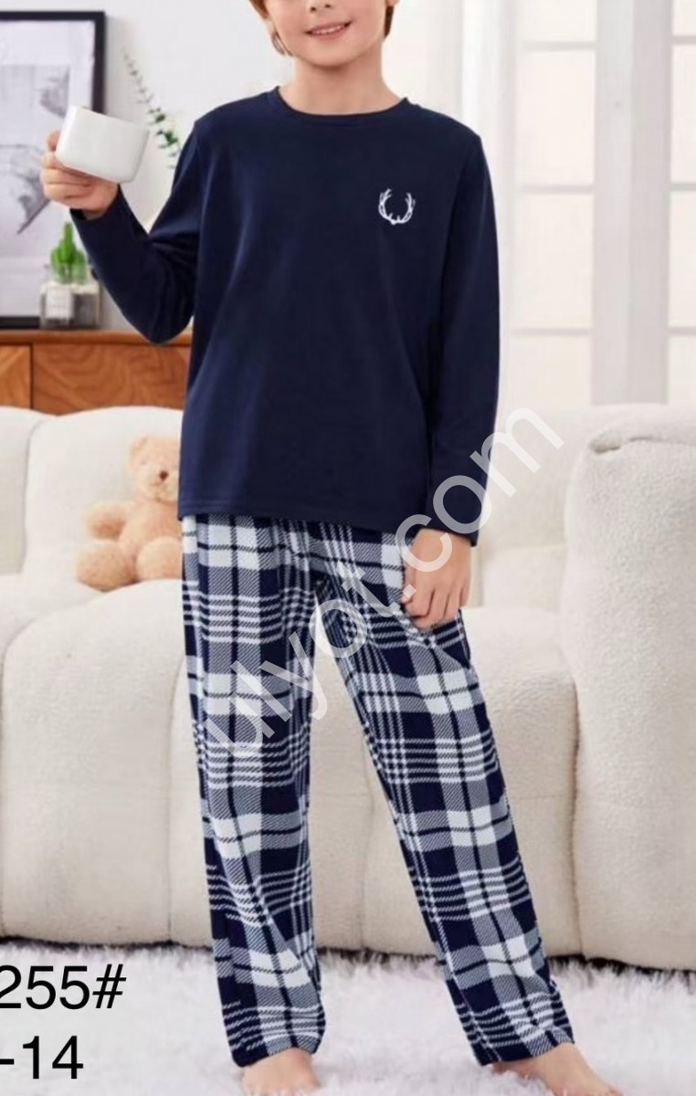 ПИЖАМА (6-14 ЛЕТ) Т.СИНИЙ 70225