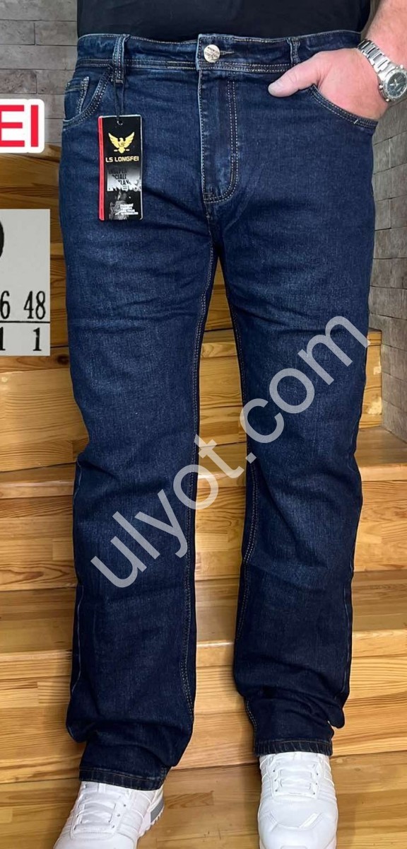 ДЖИНСЫ LONGFEI (38-48) Т.СИНИЙ 353TD