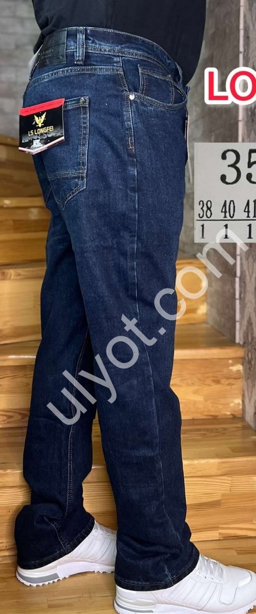 ДЖИНСЫ LONGFEI (38-48) Т.СИНИЙ 353TD