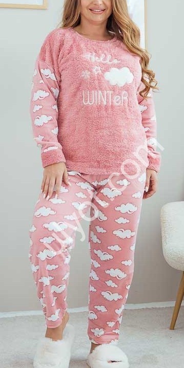 ПІЖАМА (3XL-5XL) МАХРА РОЖОВИЙ 41239