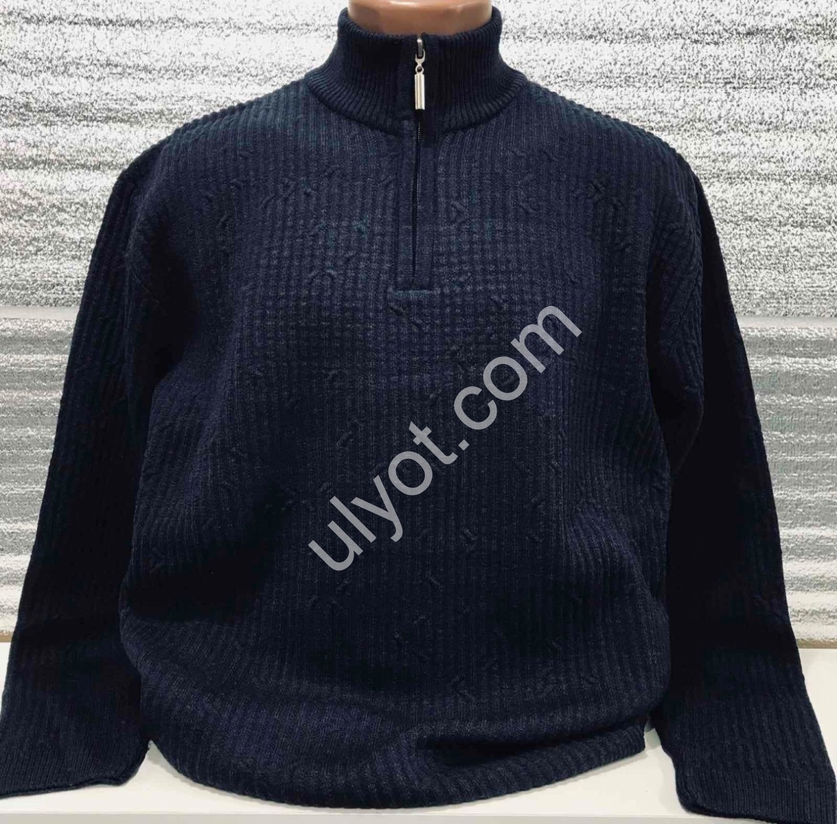 СВИТЕР EVS (3XL-5XL) Т.СИНИЙ 12136