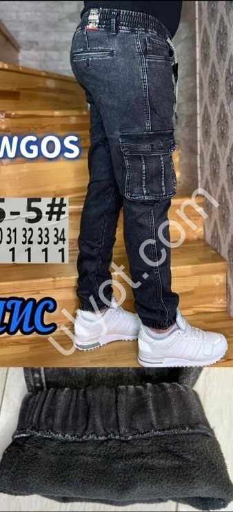 ДЖИНСИ AVIWGOS (27-34) ФЛІС КАРГО ГРАФІТ 725-5