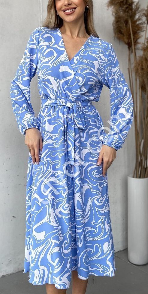 ПЛАТЬЕ (42-52) ГОЛУБОЙ 2415